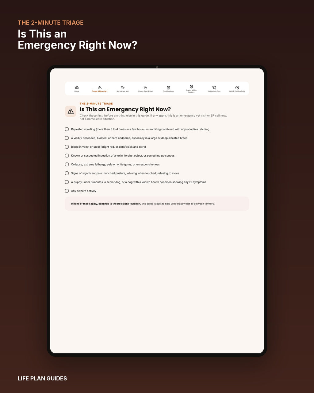 The Canine GI Home Triage Guide