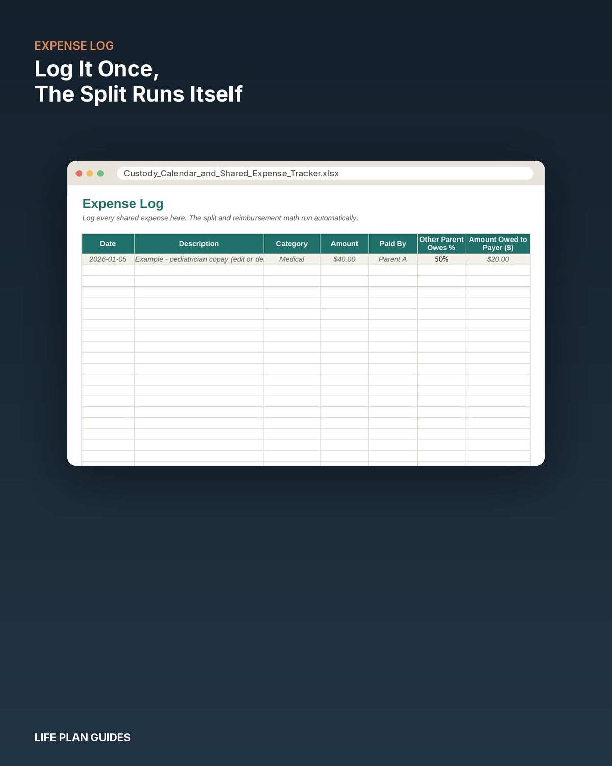 Custody Calendar & Shared Expense Tracker