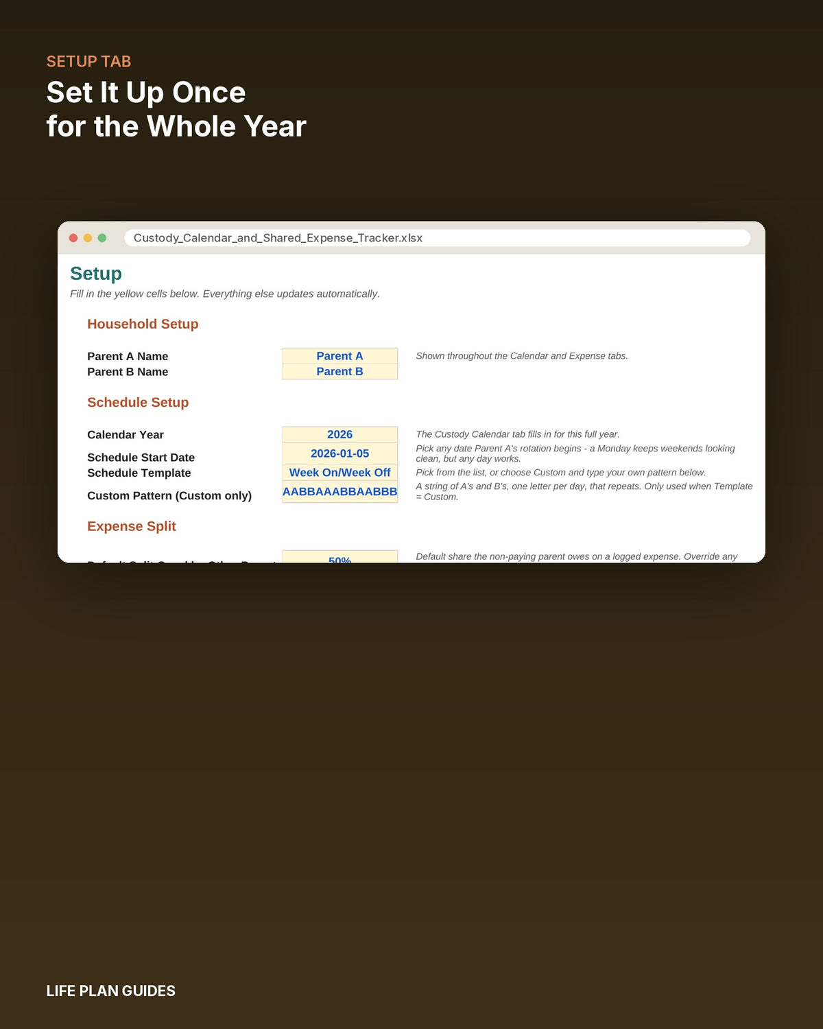 Custody Calendar & Shared Expense Tracker