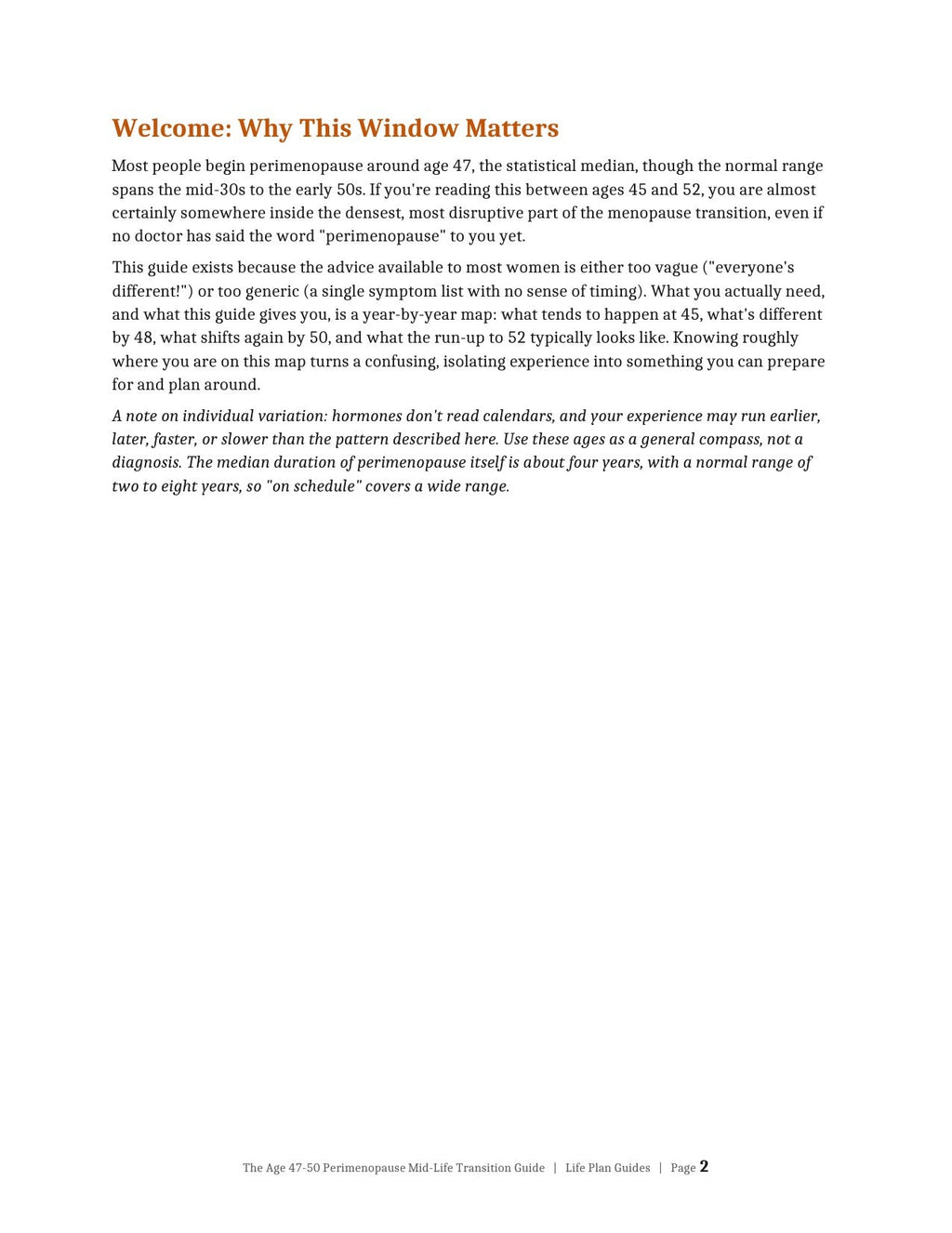 Guide welcome page preview
