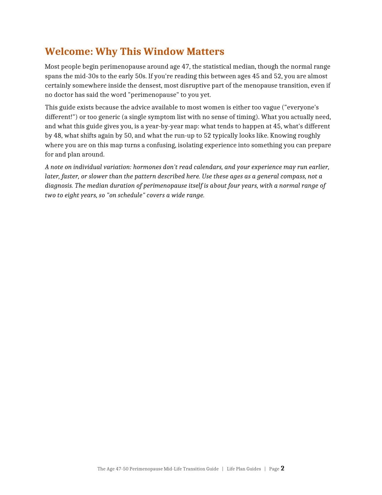 Guide welcome page preview
