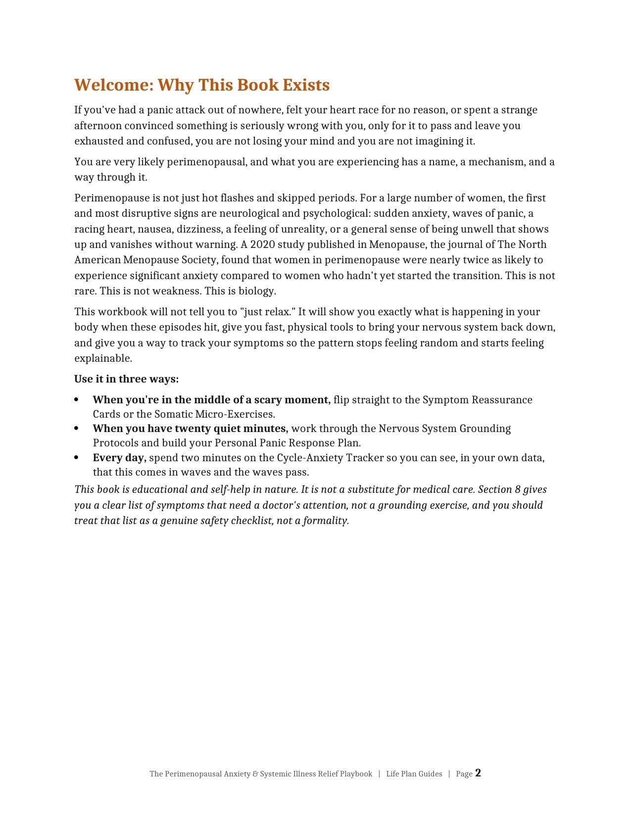 Guide welcome page preview