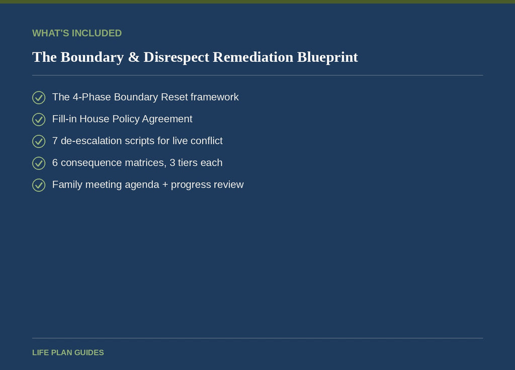 The Boundary & Disrespect Remediation Blueprint
