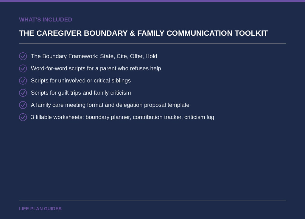 The Caregiver Boundary & Family Communication Toolkit