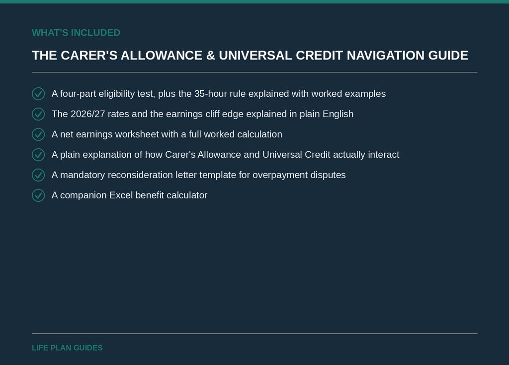 What's included in The Carer's Allowance & Universal Credit Navigation Guide