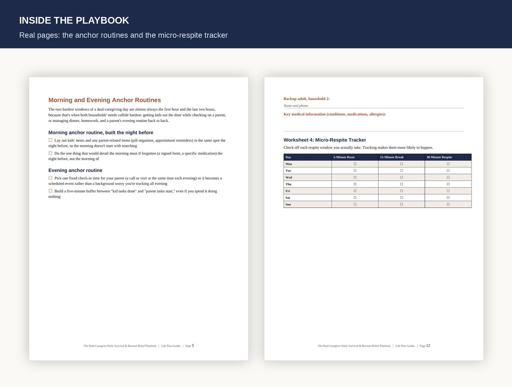 The Dual-Caregiver Daily Survival & Burnout Relief Playbook