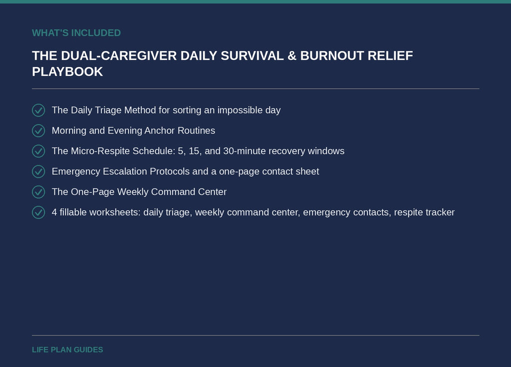 The Dual-Caregiver Daily Survival & Burnout Relief Playbook