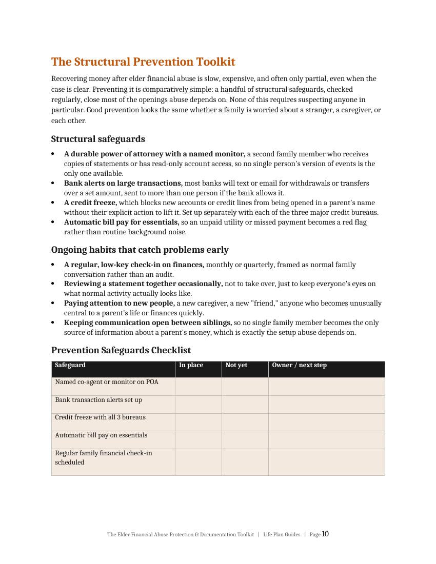 The Elder Financial Abuse Protection & Documentation Toolkit