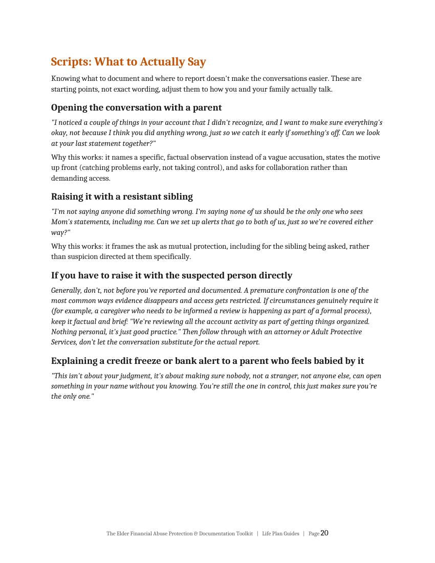 The Elder Financial Abuse Protection & Documentation Toolkit