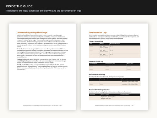 Inside preview of the Grandparent Visitation vs. Custody guide