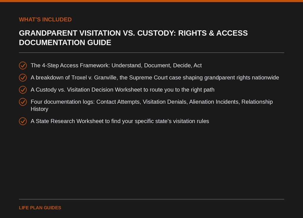What's included in the Grandparent Visitation vs. Custody guide