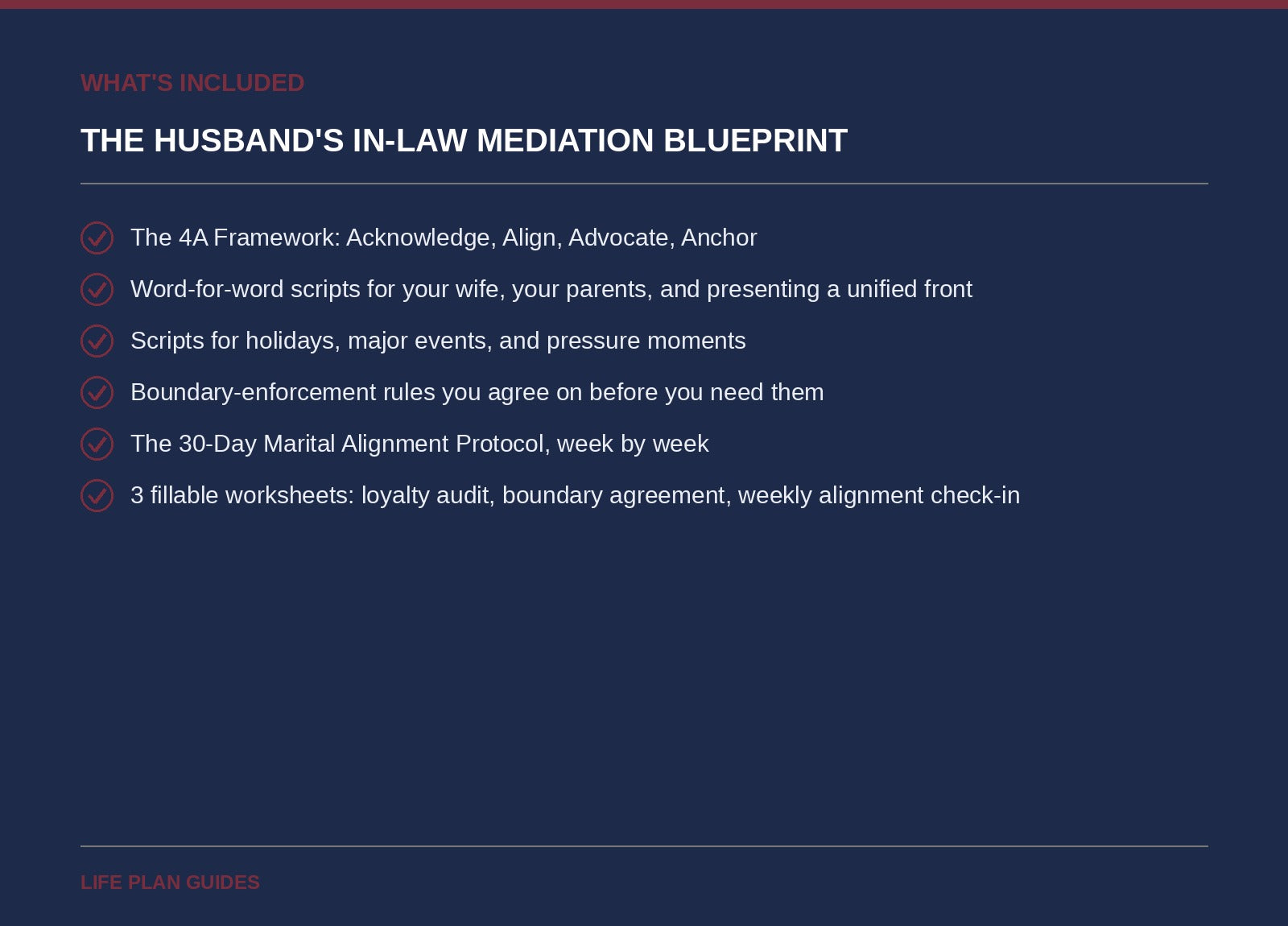 What's included in the In-Law Mediation Blueprint