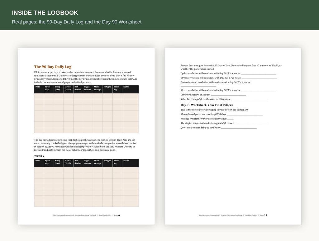 Inside the logbook preview