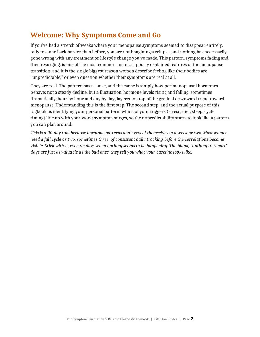 Guide welcome page preview