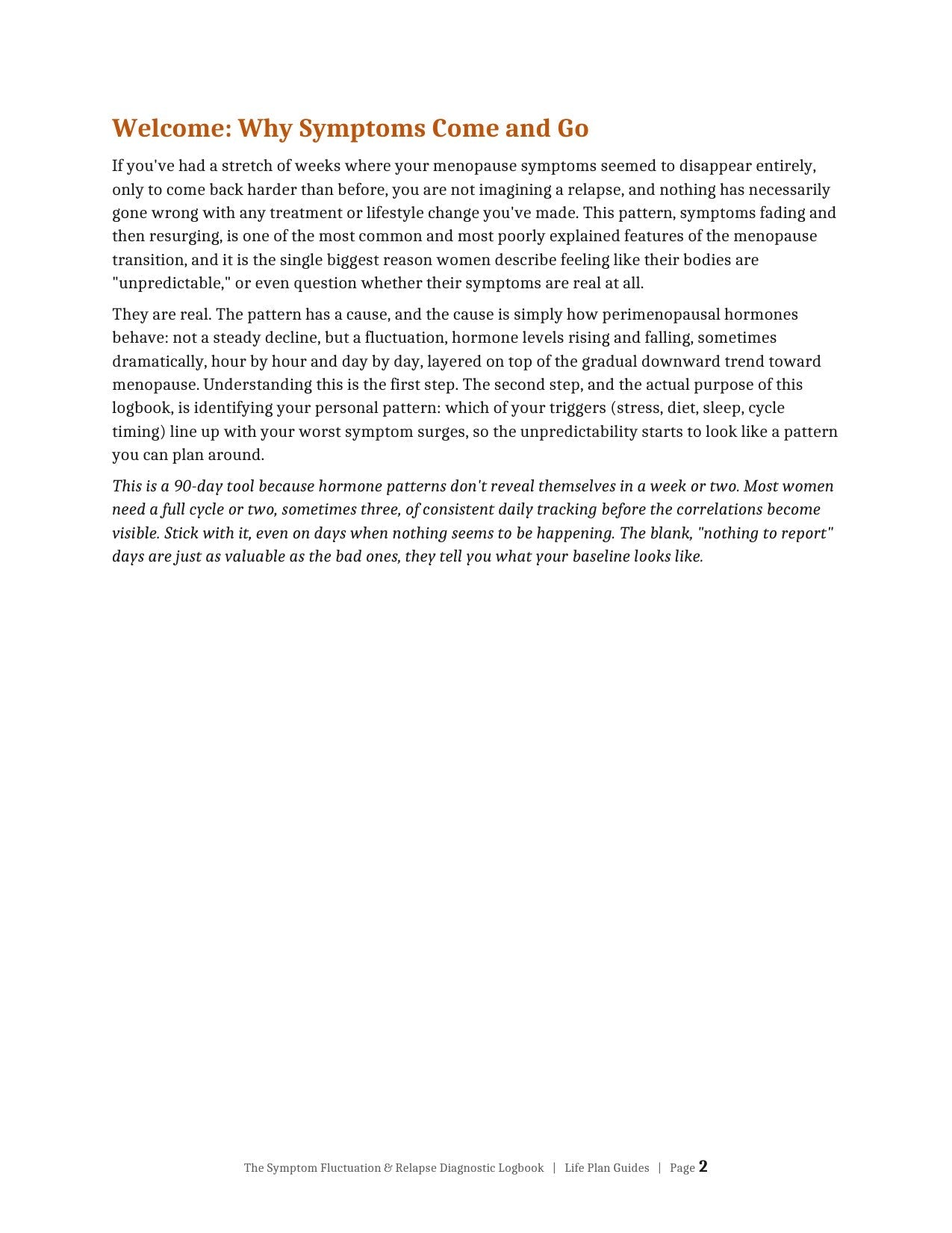 Guide welcome page preview