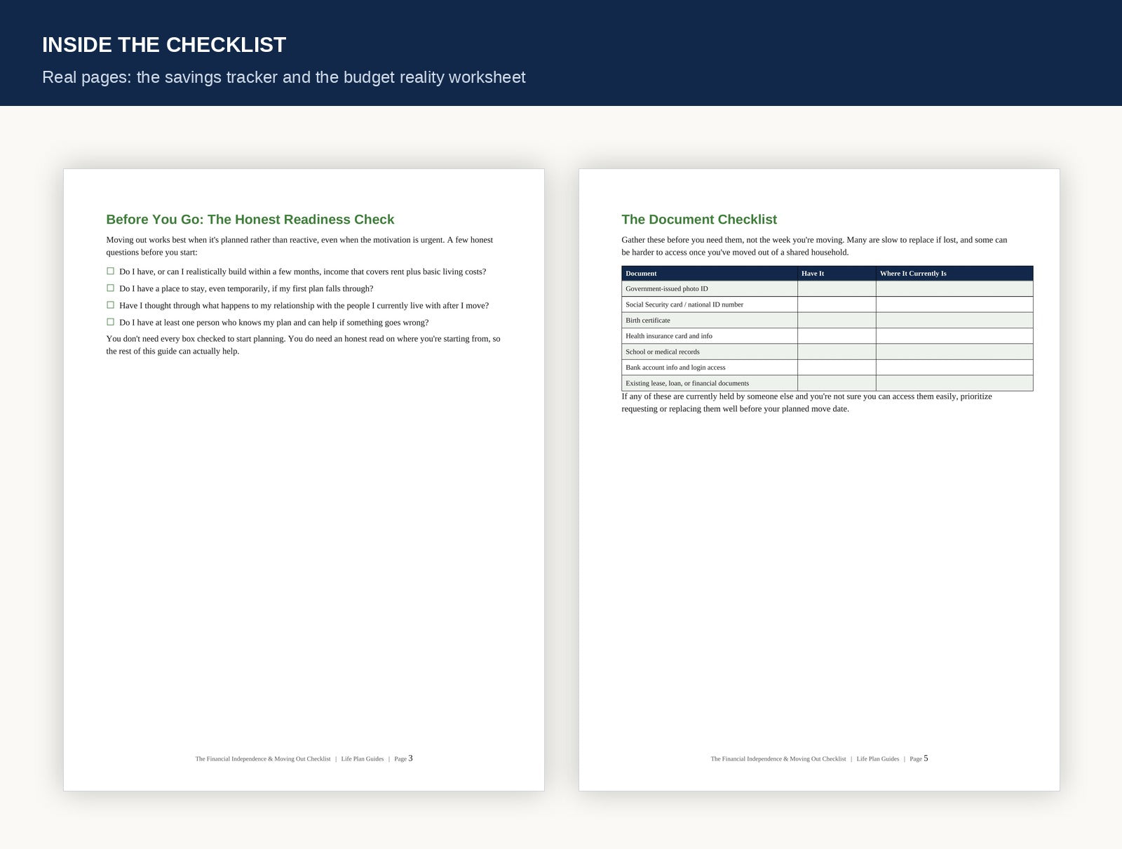 The Financial Independence & Moving Out Checklist