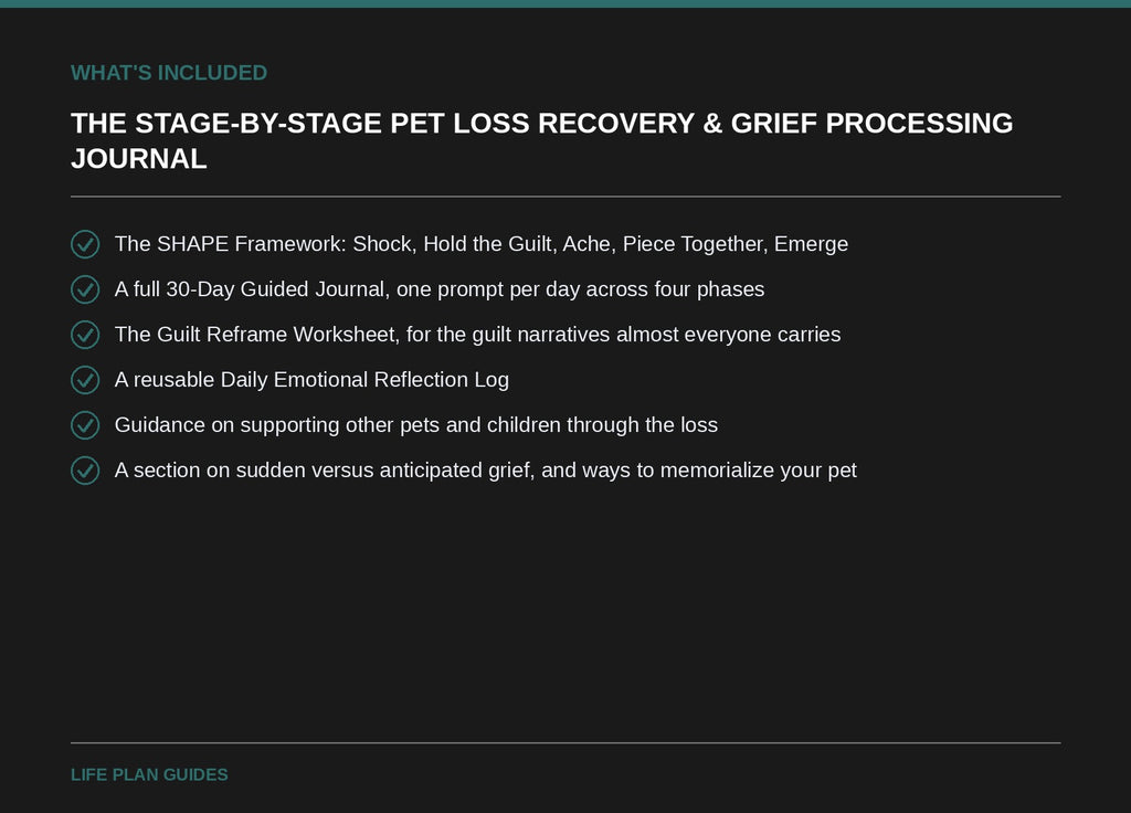 The Stage-by-Stage Pet Loss Recovery & Grief Processing Journal