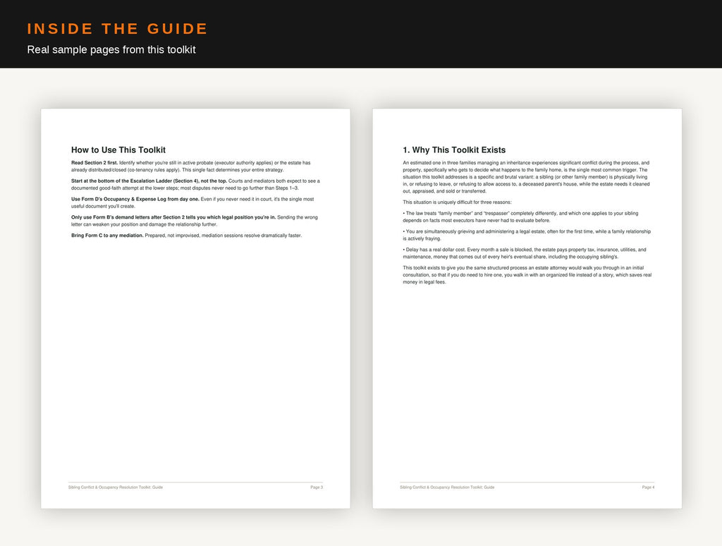 Sibling Conflict & Occupancy Resolution Toolkit