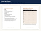 Inside the checklist preview