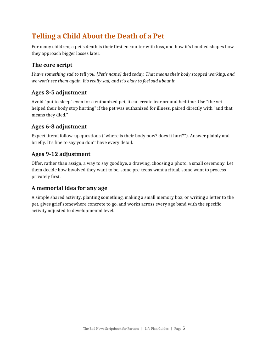The Bad News Scriptbook for Parents, interior page preview