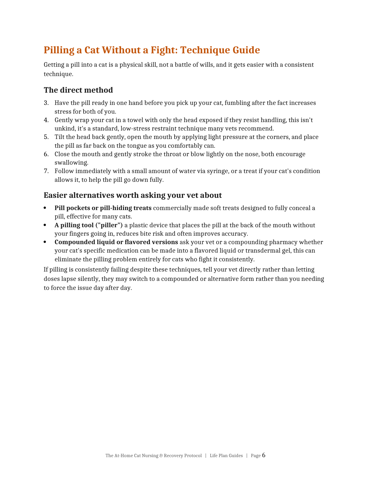 The At-Home Cat Nursing & Recovery Protocol, interior page preview