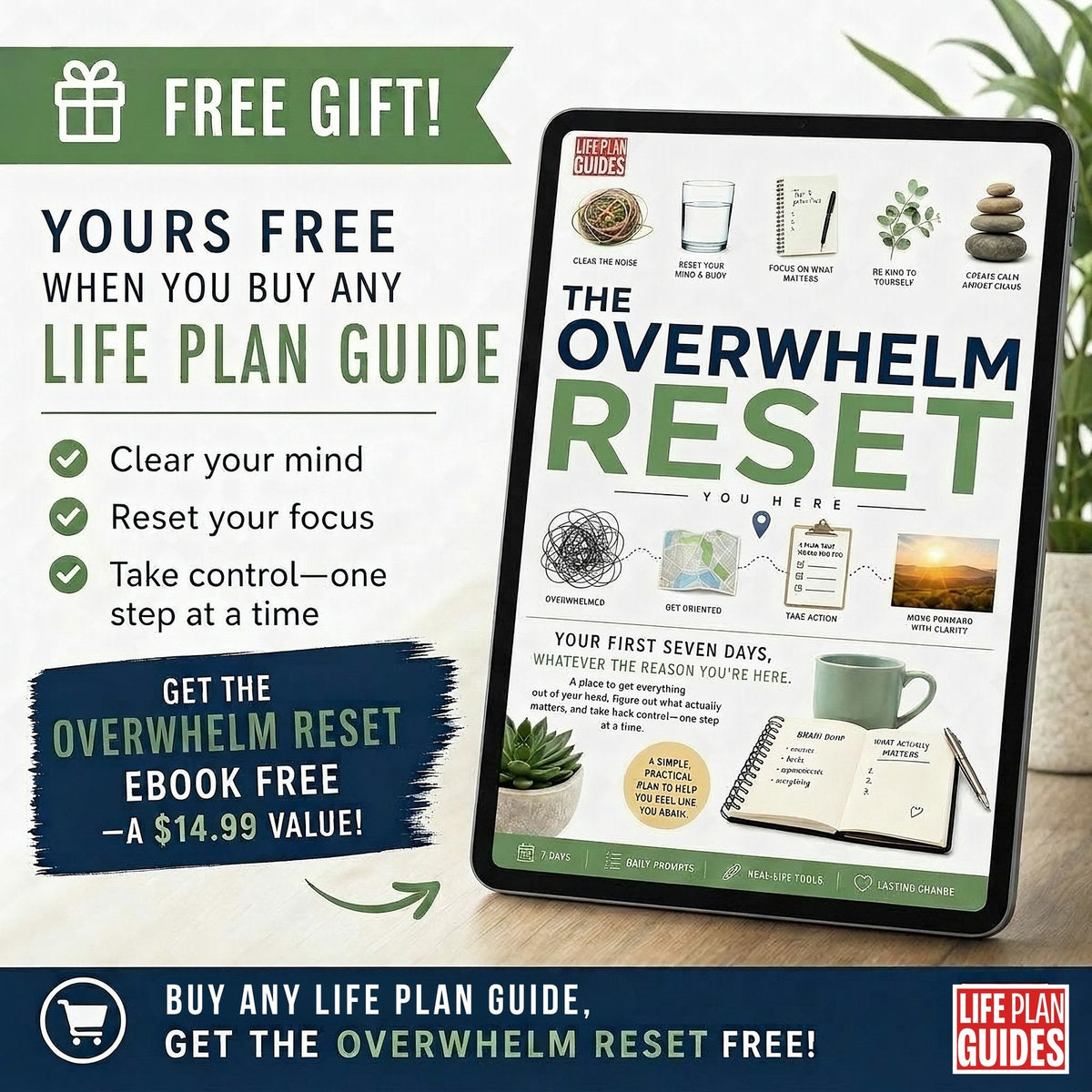 Free Gift: Get The Overwhelm Reset eBook Free with any purchase